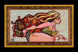 Butterfly Effect Study by Todd White - Original Painting on Stretched Canvas sized 18x10 inches. Available from Whitewall Galleries